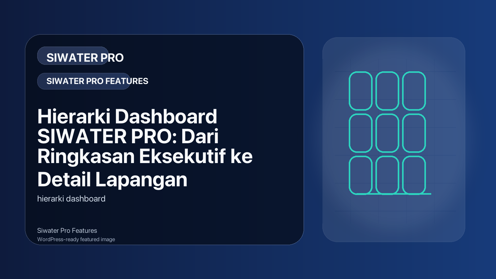 Hierarki Dashboard SIWATER PRO: Dari Ringkasan Eksekutif ke Detail Lapangan